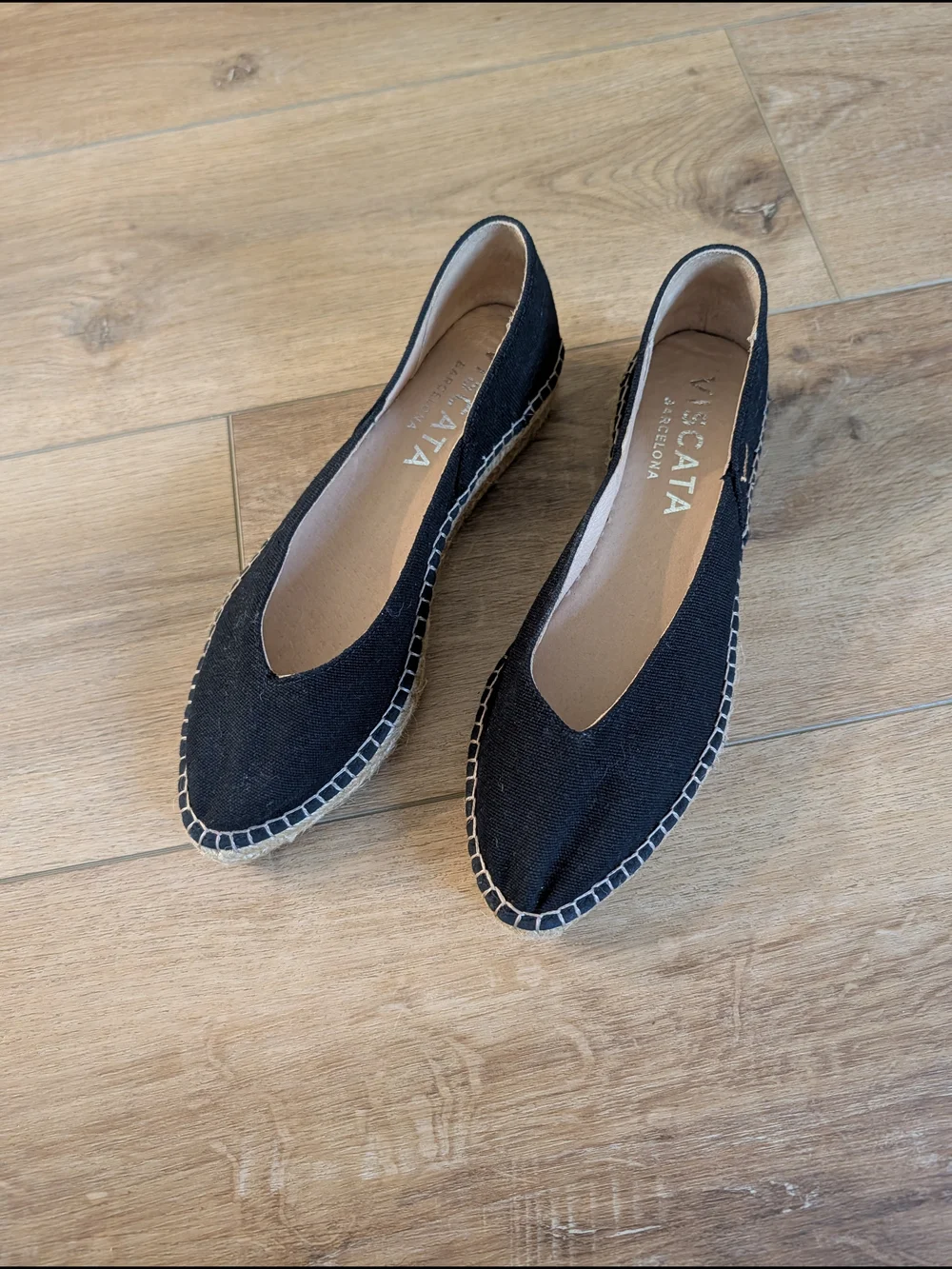 Black Espadrille Flats - Women's Slip-On Canvas Shoes